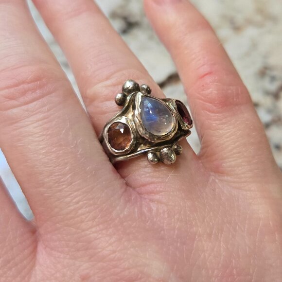 Millie Savage Moonstone Ring - Picture 1 of 6